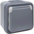 Розетка 2К+3 - немецкий стандарт - с винтовыми зажимами - Программа Plexo - серый - 16 A - 250 В