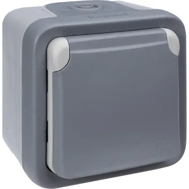 Розетка 2К+3 - немецкий стандарт - с винтовыми зажимами - Программа Plexo - серый - 16 A - 250 В