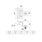 Зажим балочный 8-14мм с отгибом и винтом М6х9 PROxima