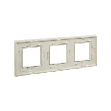 Рамка из натурального стекла, ''Avanti'', белая, 6 модулей