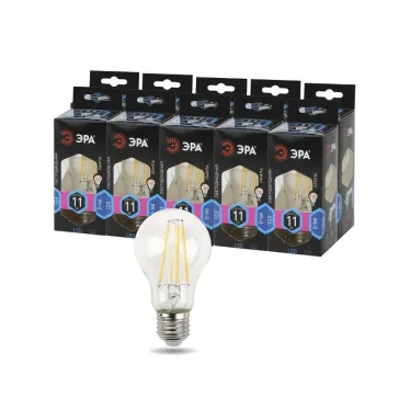 Лампа светодиодная F-LED A60-11W-840-E27 (филамент, груша, 11Вт, нейтр, Е27) (10/100/1500)
