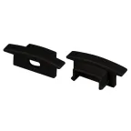 Заглушка LINE-2308-F BLACK с отверстием (пластик)