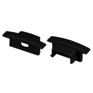 Заглушка LINE-2308-F BLACK с отверстием (пластик)