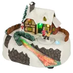 Новогодняя декоративная композиция Деревня, мультиколор, 3*АА, 16*13*12 см EFIS-S02