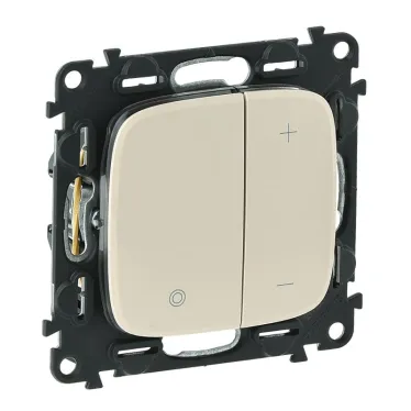 Valena ALLURE Светорегулятор кнопочный универсальный 400Вт без нейтрали С лицевой панелью Слоновая кость
