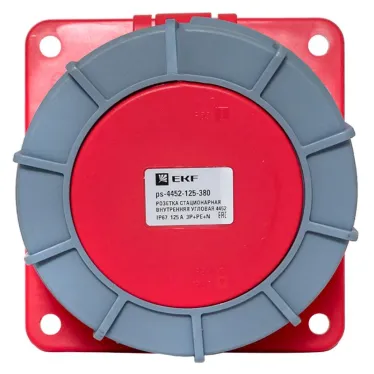 Розетка стационарная внутренняя угловая 4452 3Р+РЕ+N 125А 380В IP67 PROxima