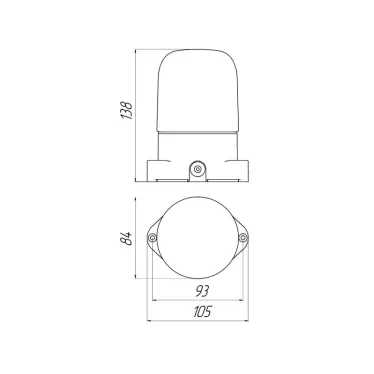 Светильник полиамид, пл-н стекло, под лампу с цоколем Е27 НББ 01-60-001