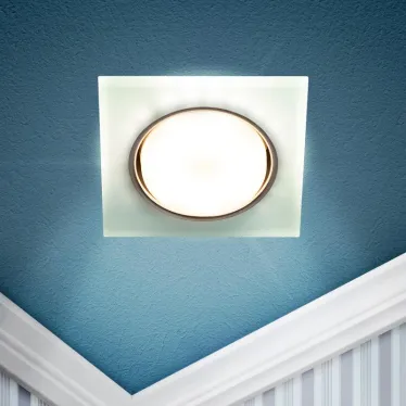 Встраиваемый светильник со светодиодной подсветкой DK LD50 FR GX53 белый матовый