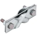 Зажим заземления диагональный стержень-полоса/пруток нержавеющая сталь