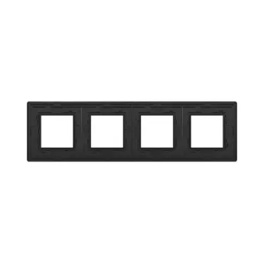 Рамка из алюминия, ''Avanti'', черная, 8 модулей