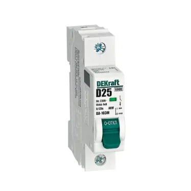 Выключатель автоматический без теплозащиты 1P 25А х-ка D 6кА ВА-103M
