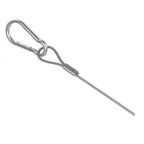 Трос оцинкованный с карабином и замком 10 м, толщина 2,0 мм, Сендзимир цинк