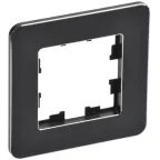 BRITE Рамка 1 пост РУ-1-1-Бр металл черный RE IEK