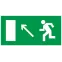 Этикетка самоклеящаяся 100х50мм Направление к эвакуационному выходу налево вверх