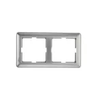 W59 Рамка 2 поста матовый хром