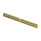 Шина PEN ноль-земля 6х9мм 18 отверстий латунь крепеж по центру PROxima