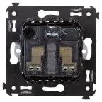 Avanti Розетка в стену, 2P+E, с защитными шторками, ''Черный квадрат''