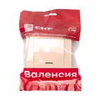 Валенсия выключатель 1-кл. 10А кремовый с индикатором