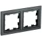BRITE Рамка 2 поста РУ-2-БрЧ черный