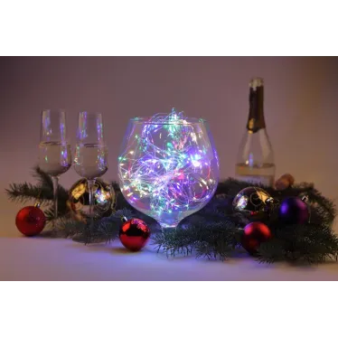 Гирлянда LED Дождик 10 нитей 2 метра мультиколор 220V ENIN -2NM