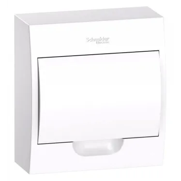 Щит распределительный навесной белый City9 (ЩРн-П-8) дверь белая на 8 модулей IP40