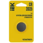 Батарейка дисковая литиевая CR2025 (1шт/блистер) IEK