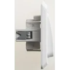 ЭТЮД Переключатель одноклавишный скрытый белый сх.6