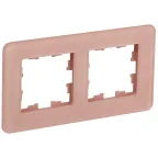 BRITE Рамка 2 поста РУ-2-2-Бр стекло дымчатый RE IEK