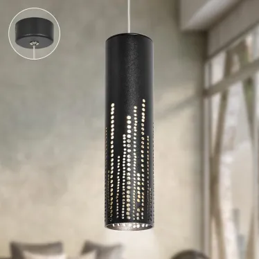 Светильник подвесной потолочный PL26 BK MR16 GU10 цилиндр черный