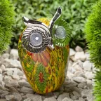 Садовый светильник Филин на солнечной батарее, полистоун, 16 см ERAFYS01-01