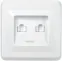 РК10-2-ВБ Розетка 2-ая комп. RJ45 Cat5e ВЕГА белый