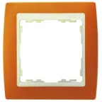 Рамка на 4 поста S82 терракот - слоновая кость