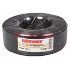 Телефонный кабель ШТЛП 4 жилы Cu, черный, 100м, REXANT