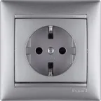 VALENA Рамка 1 пост горизонтальная алюминий