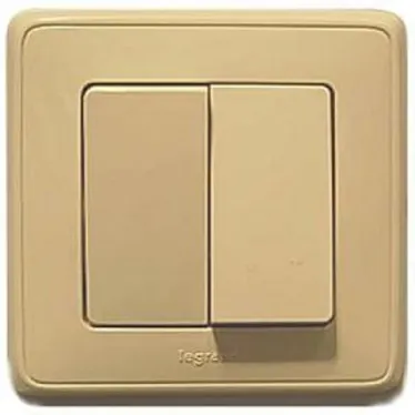 Cariva Выключатель двухклавишный слоновая кость