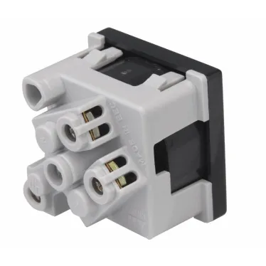 Connect Розетка с заземлением 16А 250В 45х45мм винтовые клеммы SC алюминий