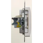 GLOSSA Розетка телефонная RJ11 перламутр в рамку