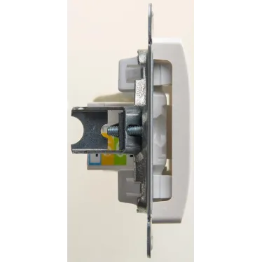 GLOSSA Розетка телефонная RJ11 перламутр в рамку