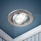 Светильник штампованный поворотный MR16,12V/220V, 50W хром ST2A CH