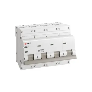 Автоматический выключатель ВА 47-100 4P 80А (D) 10kA PROxima