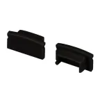 Заглушка LINE-1708 BLACK глухая (пластик)