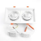 Светильник светодиодный ДВО-2х12w 4000K 2160Лм поворотный прямоугольный белый