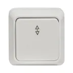 Рим Выключатель проходной одноклавишный 10А белый