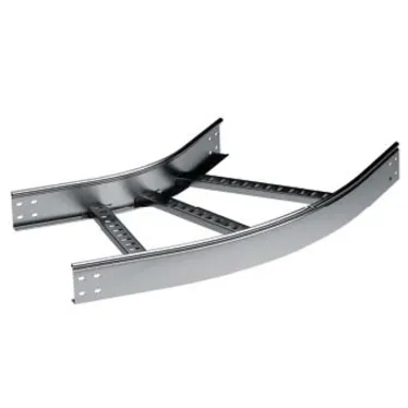 Угол горизонтальный 45 градусов 80x500 R-300 в комплекте с крепежными элементами и соединительными пластинами, необходимыми для монтажа