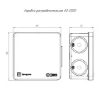 Коробка распределительная для прямого монтажа двухкомпонентная безгалогенная (HF) 100х100х50 (66шт/кор)