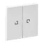 Valena LIFE Лицевая панель для выключателя двухклавишного с подсветкой Белая