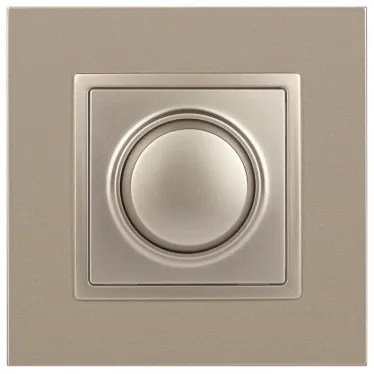 Светорегулятор поворотно-нажимной, 400ВА 230В, Эра Elegance, шампань,14-4101-04
