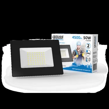 Прожектор светодиодный ДО 50 Вт 4500 лм 6500К AC 220В IP65 162х174х32мм Elementary Gauss