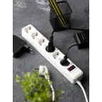 Фильтр сетевой 6x1.8м 16А/3.2кВт с выключателем с заземлением ПВС 3х1.0 Блокбастер XL PROxima