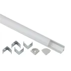 Комплект с угловым анодированным профилем CAB280 16х16мм, 2м и круглым экраном 2м (5/60/12